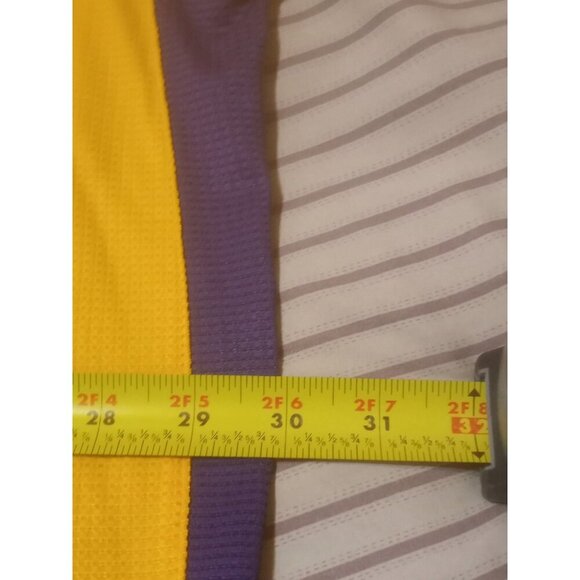 Nike Team LSU Tigers Shirt 3XL Yellow Nike Fit Dry Polo Golf Football Sideline - Picture 12 of 13